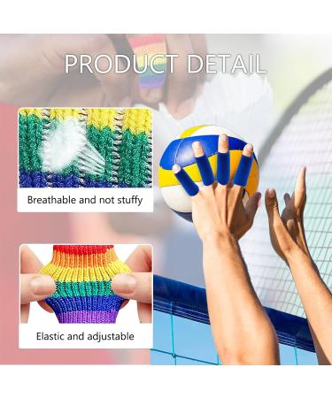 MEITREND Finger Protectors Compression Sleeves - 10 Pcs Thumb Splint Brace for Pain Relief - Breathable Elastic Finger Support Tape - Arthritis Trigger Relief - Basketball Baseball Compression Blue - Buy Online on GoSupps.com