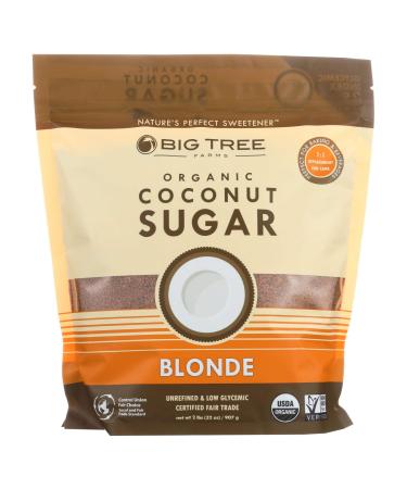 Big Tree Farms Organic Blonde Coconut Sugar, Vegan, Gluten Free, Paleo, Certified Kosher, Cane Sugar Alternative, Substitute for Baking, Non GMO, Low Glycemic, Fair Trade, 2 Pound - Packaging May Vary 2 Pound (Pack of 1)
