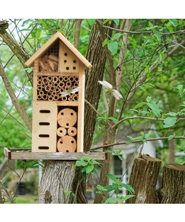 Wooden Butterfly House Safe Protective Insect House Bee Hotel Butterfly Habitat for Mason Bees Solitary Gardens Ladybugs Butterfly  - Buy Online on GoSupps.com
