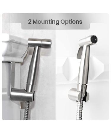 Stainless Steel Diaper Sprayer - Heavy-Weight, Splatter-Proof Bidet Attachment for Cloth Diapers | Complete Diaper Washer Hand Held Sprayer - Buy Online on GoSupps.com