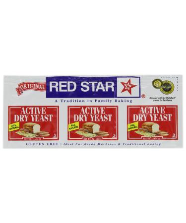 Red Star Dry Yeast 3 pack, Gluten Free,0.25 Ounce (Pack of 27)