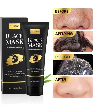 Charcoal Blackhead Remover Mask Kit with Brush and Extractors - Deep Cleansing for Face, Nose, Pores, Acne - Suitable for All Skin Types (3.5 Fl.oz) - Buy Online on GoSupps.com