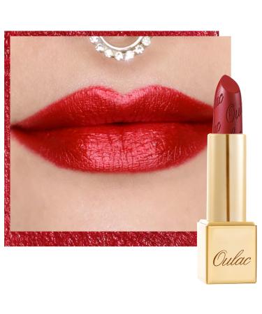 Oulac Metallic Shine Red Lipstick for Christmas  High Impact Lipcolor with Moisturizing Creamy Formula  Vegan & Cruelty-Free  Full-Coverage Lip Color 4.3 g/0.15 oz (Cherry Bomb(12)) Cherry Bomb(12) Metallic Cherry Red - Buy Online on GoSupps.com