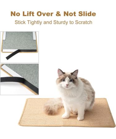 ChicWow Cat Scratcher with Adhesive Hook Loop Tape - Sisal Fabric Scratch Pad for Furniture Protection and Wall Scratching - 23.6 x 15.7 In - Buy Online on GoSupps.com