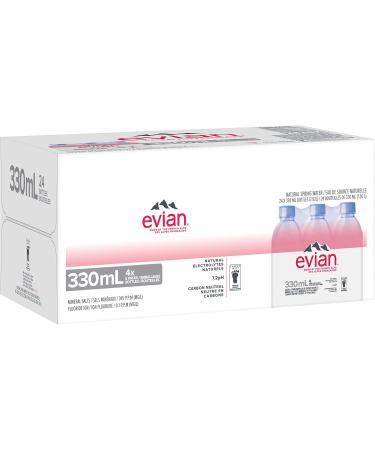 evian natural spring water 330 mL Bottles 4 x 6 Pack ( 24 count ) 330 ml (Pack of 24) - Buy Online on GoSupps.com