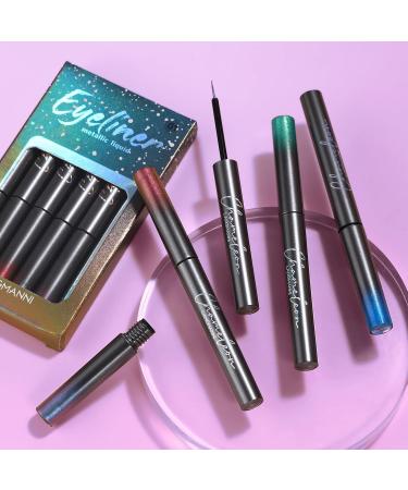 Joyeee Liquid Eyeliner 6pcs Colored Eye Liner Eyeliner Pencil Brown Blue Red White Green Glitter Eyeliner Set Waterproof Smudgeproof Long Lasting Pigmented Gel Eyeliner Make Up for Girl Women Gift #037 - Buy Online on GoSupps.com
