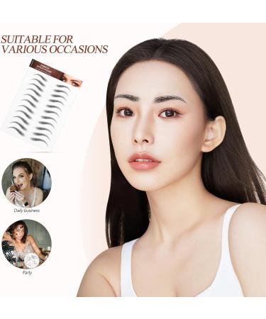 Autocollants Sourcils 6 Feuilles 6d Effet Naturel Waterproof Tatouage Temporaire Sourcils R alistes Maquillage Faux Transfert Mise Soins Beaut Yeux - Buy Online on GoSupps.com