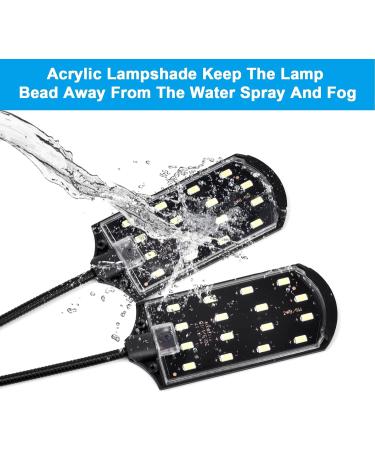 WEAVERBIRD Aquarium Light Double Head Model-X7 Gemini Fish Tank Light 15W 32 LED Planted Clip Lamp for 6mm Thick Fish Tanks - Buy Online on GoSupps.com