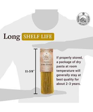 Morelli Italian Truffle Linguine - Gourmet Handmade Durum Wheat Semolina Pasta from Italy - 8.8 oz (250g) - Buy Online on GoSupps.com