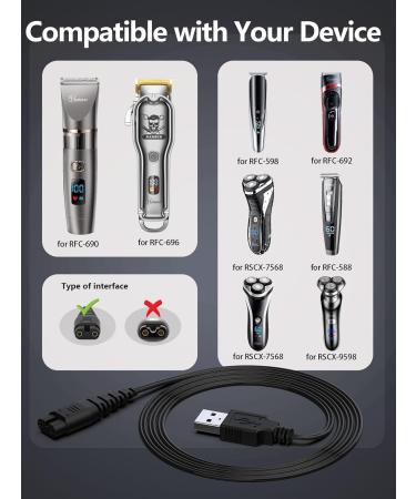 Buy MJXYXCDH 5W 5V USB A Charger Cable for Hatzker Cordless Hair Trimmers & Clippers - Fast International Shipping - Buy Online on GoSupps.com
