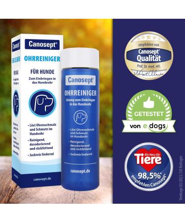 Canosept Ear Cleaner for Dogs 125ml | Effective Solution for Ear Care Dirt Removal & Inflammation Relief - Buy Online on GoSupps.com