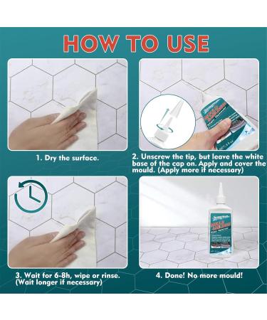 Mould Remover Gel - Large Capacity Household Cleaner for Toilet, Washing Machine, Bathroom, Kitchen - 210g*2 - Buy Online on GoSupps.com