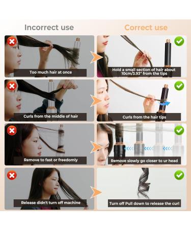 6 in 1 Air Styler & Hot Air Brush - Gold Hair Dryer Brush & Thermal Styling Appliances for Effortless Hair Care - Buy Online on GoSupps.com