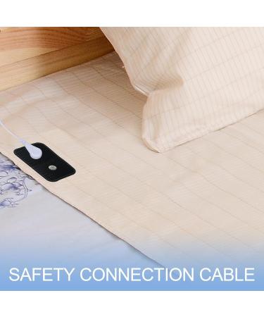 Grounding Mat for Bed | Grounding Blanket with Cord | 76x80 Inch Beige Grounding Pad - Enhance Sleep & Wellbeing - Buy Online on GoSupps.com