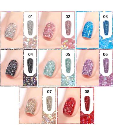 7.3ml Starry Sky Gel UV Lamp Need LED Lamp Colorful Gel Nail Polish Manicure Art Aurora Diamond Gel - (Color: 4) - Buy Online on GoSupps.com