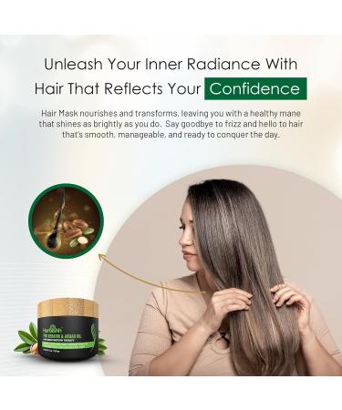 Herbish Arganham Mask | Deep Care & Moisture for Very Dry Weak Hair | 150ml - Healthier Looking Hair - Buy Online on GoSupps.com