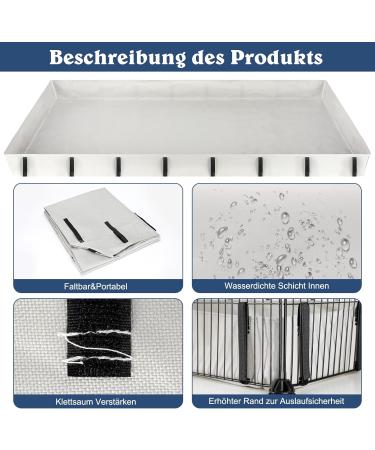 Waterproof Oxford Fabric Habitat for Guinea Pig | Washable Cage Liner & Pipi Pads | 106x71cm Gray | International Shipping - Buy Online on GoSupps.com
