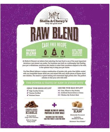 Stella & Chewy's Raw Blend Cage Free Recipe for Cats 10lbs - Buy Online on GoSupps.com