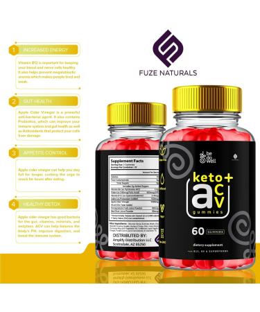 Buy Be Do Well Keto ACV Gummies 2 Pack | 1000MG Apple Cider Vinegar & Vitamins | Advanced Formula for Weight Loss & Energy Boost - Buy Online on GoSupps.com