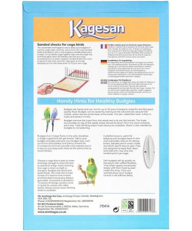 6 PACK KAGESAN BLUE BIRD CAGE SAND PAPER SHEETS 6 X 6 PCK 36 SHEETS 40 X 25CM - Buy Online on GoSupps.com