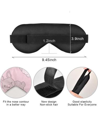 Haskirky Light Blocking Eye Mask Breathable and Adjustable Adult Men and Women Travel on Business Trips Yoga Meditation Light Smooth Comfortable Eye Mask Office Deep Sleep Goodies Little Rabbits - Buy Online on GoSupps.com