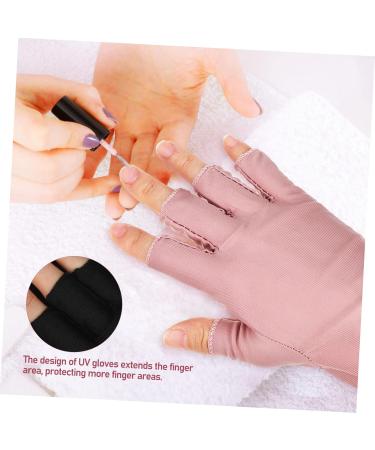 Ipetboom 2 Pairs Uv Gloves Gel Nail Gloves Nail Uv Lamp Gloves for Uv Nail Gloves Nail Art Accessories Nail Art Accessory Manicure Gloves Nail Gel Manicure Tools Cotton Anti-black - Buy Online on GoSupps.com