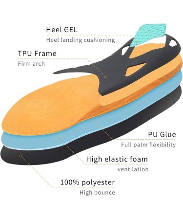 Datacaring 3/4 Length Arch Support Insoles for Men and Women - Plantar Fasciitis Support Orthotic Inserts (Men's 8-12) - Buy Online on GoSupps.com