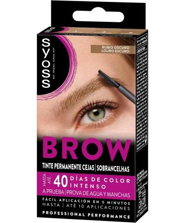  Syoss SYOSS Brow Dark Blonde Eyebrow Tint (1 x 10 ml) permanent hair color waterproof lasts 40 days and up to 10 uses for perfect eyebrows pack of 3 - Buy Online on GoSupps.com