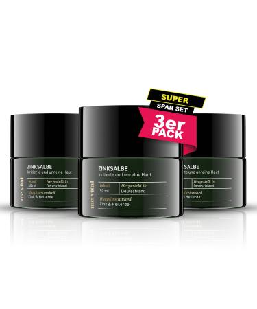 McVital zinc ointment with tea tree oil ointment - 150 ml (3 Set) for impure skin face zinc ointment - healing earth high dose zinc ointment pure skin face 150 ml (1 Pack)