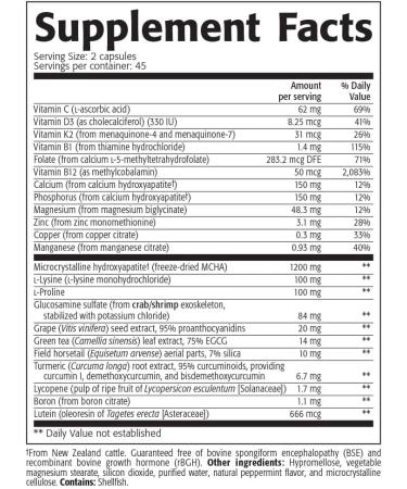 Bone Health Supplement - Calcium Magnesium Vitamin D3 VIT C K2 (MK-7) - 90 Veg Caps - GMO Soy Gluten Free - 90 Servings - Buy Online on GoSupps.com