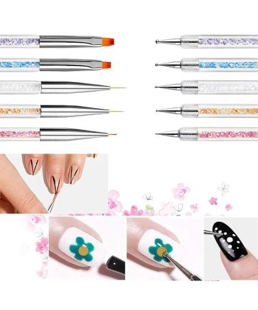 5-Piece Nail Art Dotting Pens Kit - Nail Art Tools for UV Gel & Acrylic Fingernails | Perfect Nail Accessories for Manicure - Buy Online on GoSupps.com