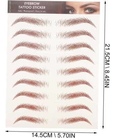 Hemoton 16 Pcs tattoo eyebrow decals make up 4d eyebrows eyebrow transfer stickers - Buy Online on GoSupps.com