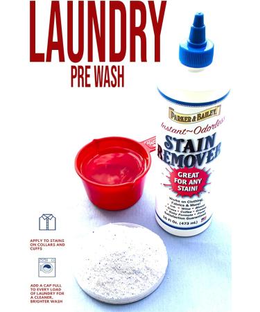 Parker and Bailey Laundry Stain Remover - Blood Cleaner for Clothing - Carpet Spot Treater - Unscented Sulfate and Bleach Free -16oz - Buy Online on GoSupps.com