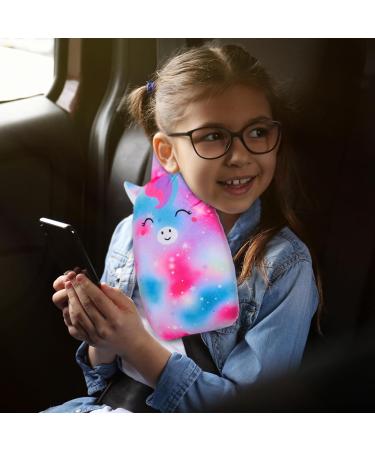Beinou Unicorn Car Seat Belt Pillow - Hot Pink Seatbelt Strap Cover for Kids with Soft Head and Shoulder Support Cushion - Buy Online on GoSupps.com