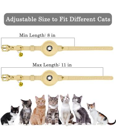 Buy Oopsdoggy Airtag Cat Collar - Durable Leather with Bells & Apple Airtag Holder for Cats & Small Dogs (Beige) | GPS Tracking & Pet Safety - Buy Online on GoSupps.com