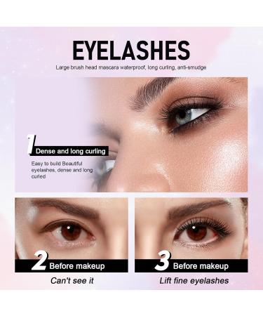 EHIOG 4D Silk Fiber 4D mascara black volume cream waterproof durable natural eye makeup no blooming eyes - Buy Online on GoSupps.com