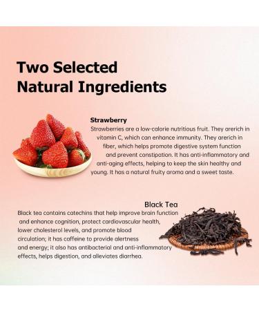 HANFANGLING Strawberry Black Tea 100% Natural Loose Leaf Blend Of Strawberry Fruit Flavor And Black Tea Aroma 1.76oz - Buy Online on GoSupps.com