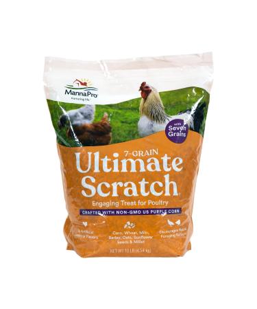 Manna Pro 7-Grain Ultimate Chicken Scratch  Scratch Grain Treat for Chickens and Other Birds  Non-GMO Natural Ingredients  10 Pounds