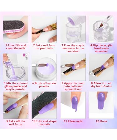 Dotcom Living Acrylic Nail kit Acrylic Powder with Acrylic Liquid Monomer and Basic Nail Art Tools beginner Professional Acrylic Nails Extension Kit (NO UV LAMP) - Buy Online on GoSupps.com