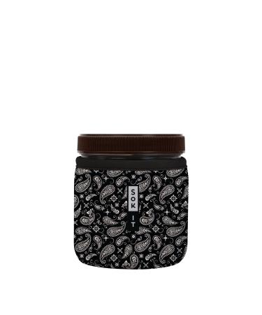 Sok it Ice Cream Sok Tapered Pint Sleeve Insulated Neoprene Cover (Black Bandana Fits Talenti Ice Cream Pints) Fits Talenti Ice Cream Pints Black