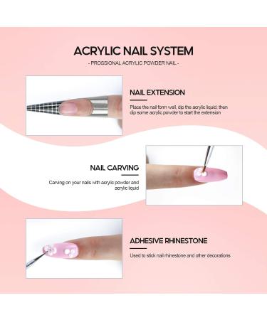 PEACECOLOR 8G Clear Acrylic Powder Acrylic System for Beginners DIY Nail Art Nails Extension No Nail Lamp Needed Professional for Home DIY Nail Art Beauty Gifts for Women color 154 - Buy Online on GoSupps.com