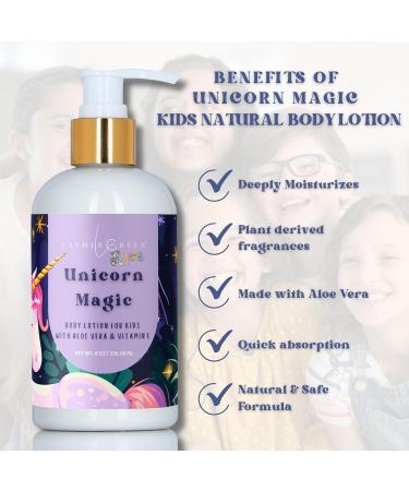 Lather Green Kids Body Lotion Plant Based Gentle Moisturizer with Shea Butter Safe for Sensitive Skin Unicorn Magic 3 Pack (8 oz Each) - Buy Online on GoSupps.com