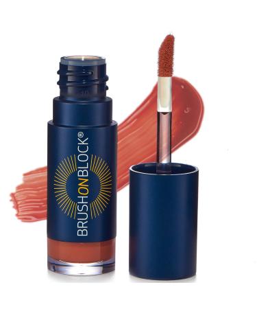Brush On Block Protective Lip Oil, Broad Spectrum SPF 32 Sunscreen, Coral (Warm Pink)