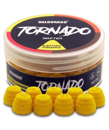 Haldorado tornado smoking or bleeding pellet boilie bait wafers for carp fishing special shape 100 % biodegradable 12 mm wide and 11 mm long N-butyric+pineapple yellow - Buy Online on GoSupps.com