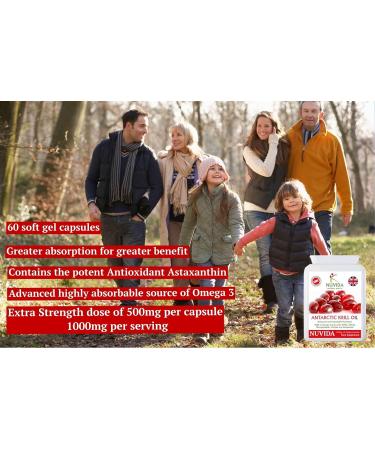 High Strength Krill Oil Capsules 500mg - 60 Count - 1000mg per Serving - Omega-3 Fatty Acids - Easy Swallow Soft Gels - Sustainably Sourced - Buy Online on GoSupps.com