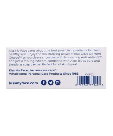 Kiss My Face Olive Oil Soap with Aloe Vera - 8 oz Bars (Pack of 8) - Buy Online on GoSupps.com