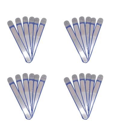 Balawin 24 Pieces Stainless Steel Nail File Double-Sided Diamond Nail File Metal Nail File Manicure File for Family and Travel