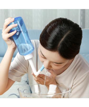 Nasal Douche Set 500ml - 3-Hole & Single Hole Nozzles for Adults & Children | Nasal Cleaning & Rinsing for Colds, Allergies & Dry Noses - Buy Online on GoSupps.com