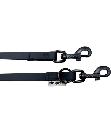 Biothane Dog Leash with Adjustable Hook for Small & Large Dogs - 2.80m x 16mm - Durable Black - International Shipping Available - Buy Online on GoSupps.com