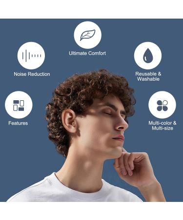 3 Pairs Reusable Ear Plugs for Sleeping | Soft Silicone Noise Cancelling Earplugs - 24dB-33dB - Perfect for Sleep Work Study Snoring Concert & Swimming - Buy Online on GoSupps.com